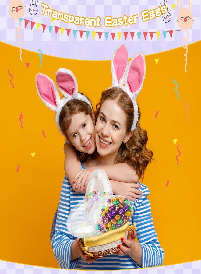 Restroma 10 Pcs 8 Inch Giant Clear Easter Eggs Jumbo Transparent Easter Eggs Plastic Eggs Fillable for Easter Basket Stuffers Fillers Party Decor - Image 4